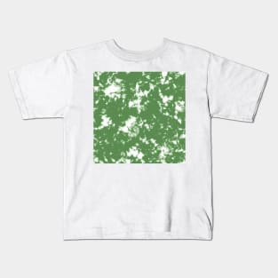Kelly Green Storm - Tie Dye Shibori Texture Kids T-Shirt